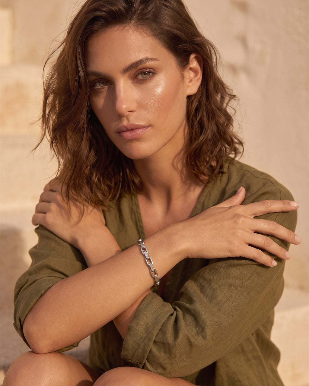 Edge Link Bracelet - worn